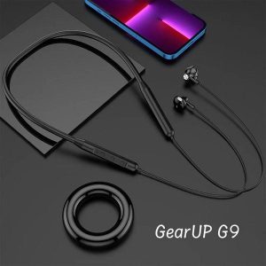 G9 Neckband  GearUP G9 Neckband Magnetic Metal Earphone With Good Quality Microphone